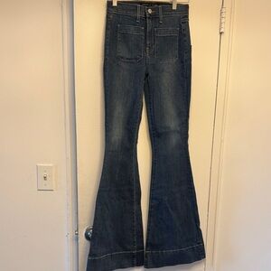 Veronica Beard Dark Blue Flare Jeans
